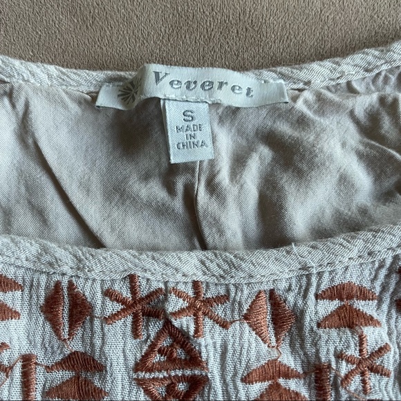 Veveret Boho Tank - Beige, Brown, Size Small - Picture 6 of 7